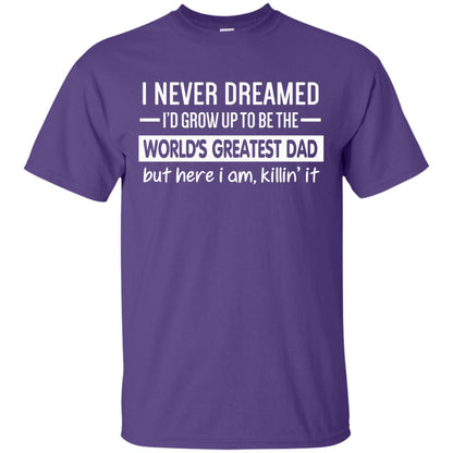 The World_s Greatest Dad Father_s Day Gift T-shirt Purple
