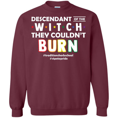 Descendant Of The Witch They Couldn_t Burn #traditionsherbschool #stpetepride Lgbt ShirtG180 Gildan Crewneck Pullover Sweatshirt 8 oz.