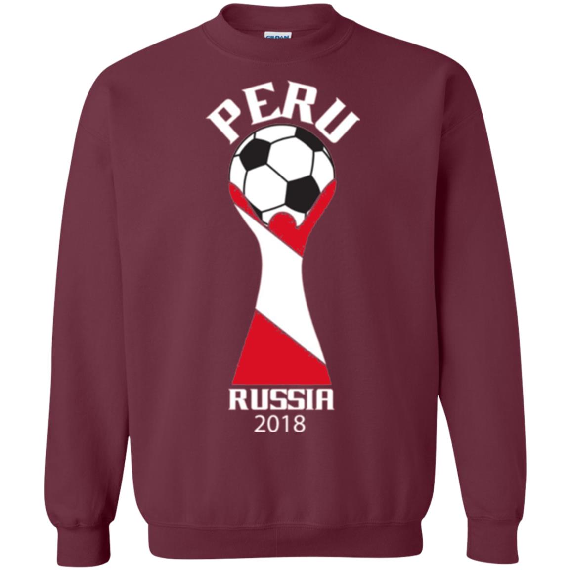 Football Lovers T-shirt Peru Russia 2108 Maroon