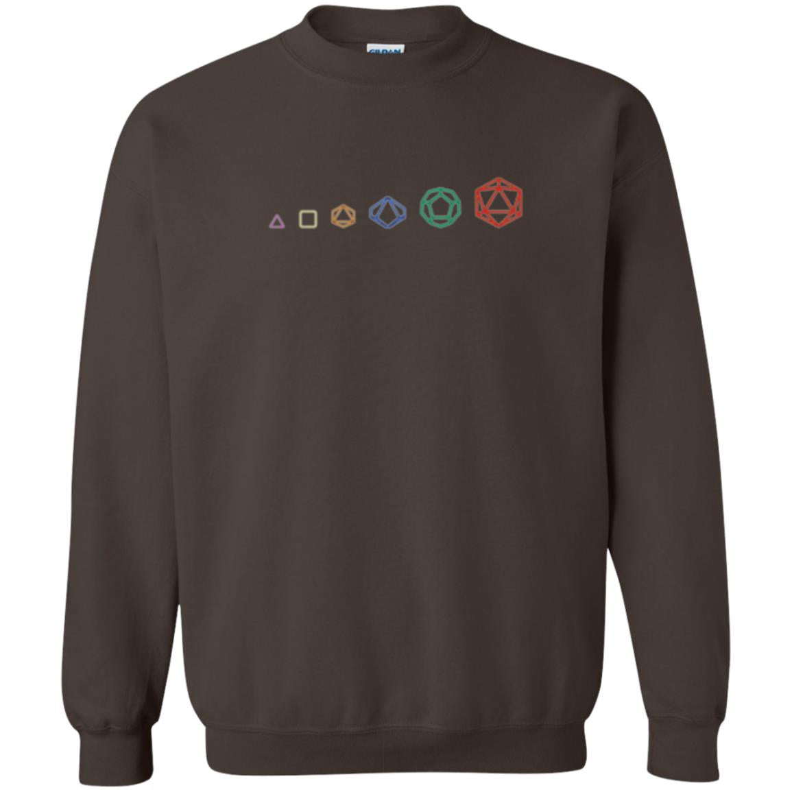 D20 Dice Evolution Role Playing T-shirt Dark Chocolate