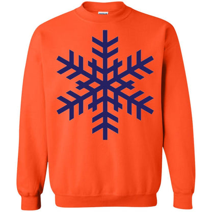 Christmas T-shirt Navy Blue Snowflake T-shirt Orange