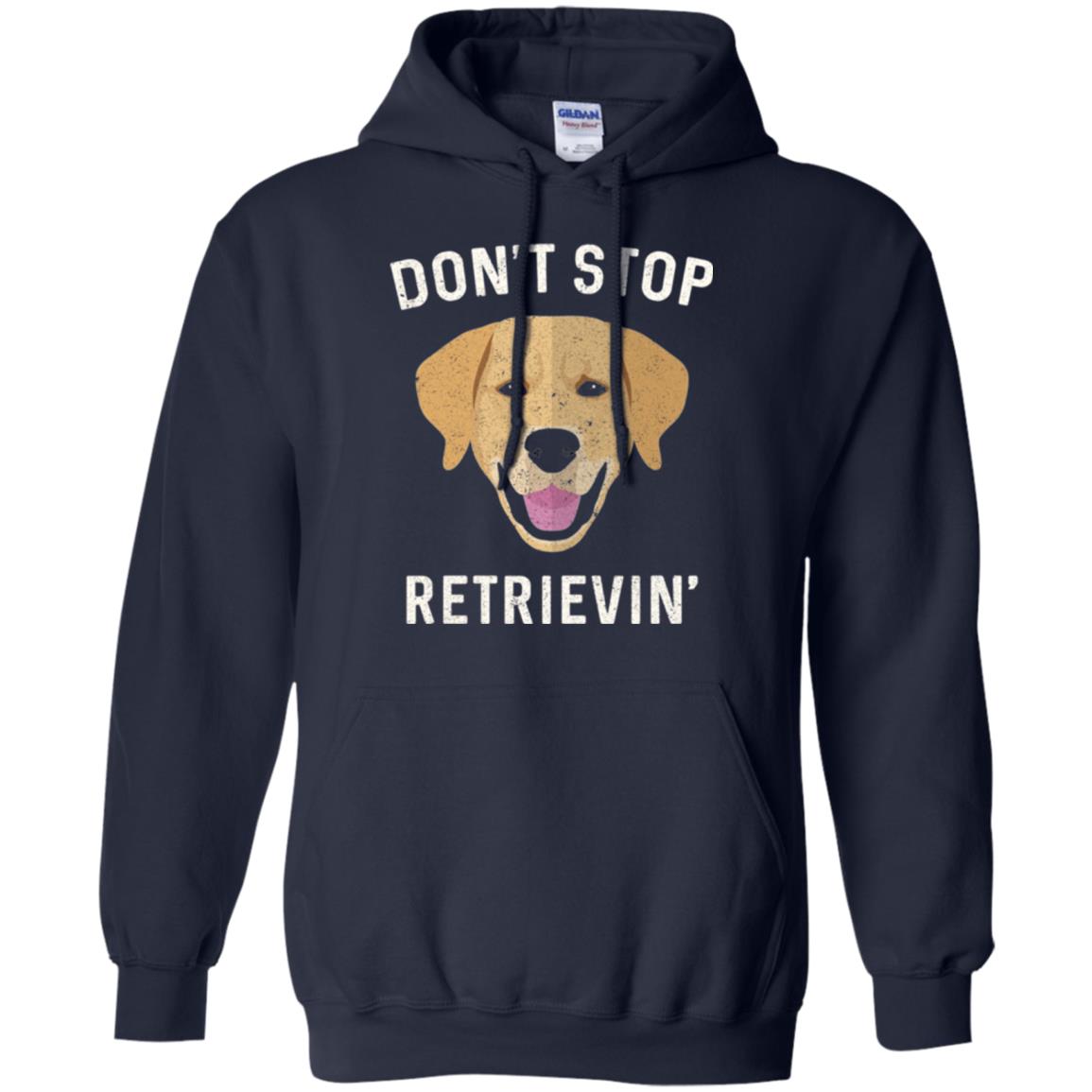 Dog Lovers T-shirt Don_t Stop Retrieving Navy