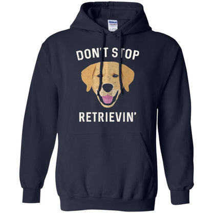 Dog Lovers T-shirt Don_t Stop Retrieving Navy
