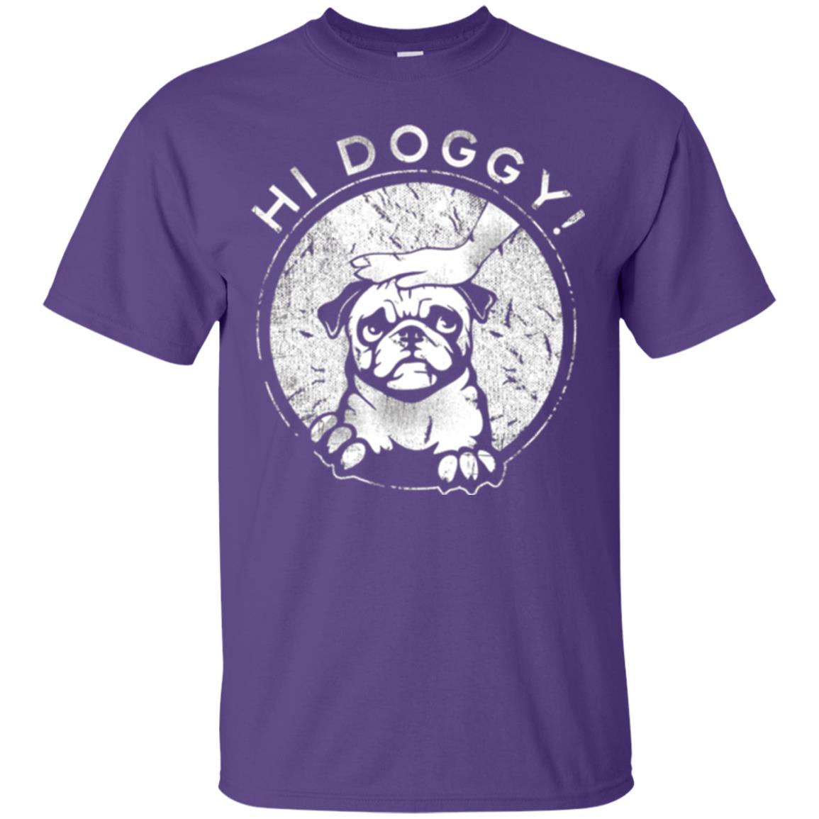 Dog Lovers T-shirt Hi Doggy Purple