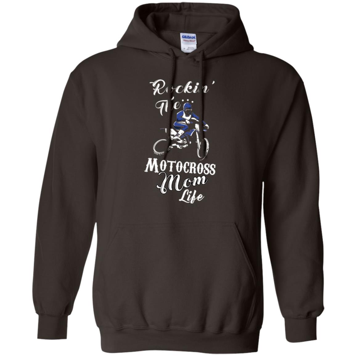 Rocking The Motocross Mom Life Mommy T-shirt Dark Chocolate