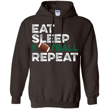 Eat Sleep Football Repeat Football Lover Shirt Dark Chocolate