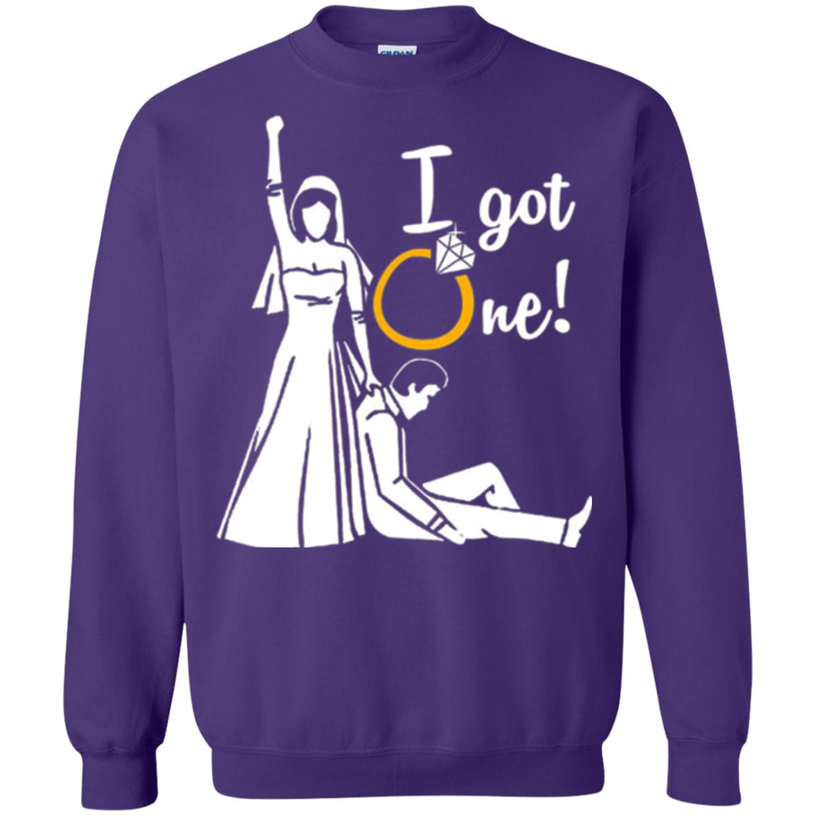Just Married T-shirt I Got One - Funny Gift For Bride Purple