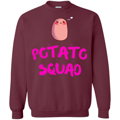 Cute Potato Squad T-shirt I Love Potato Maroon