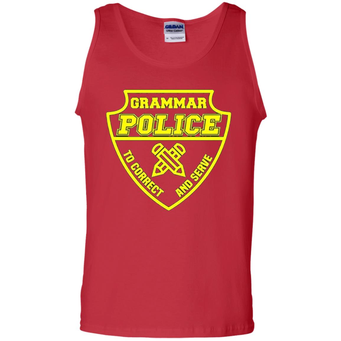 English Teachers Cops T-shirt Grammar Police To Correct And Serve Red