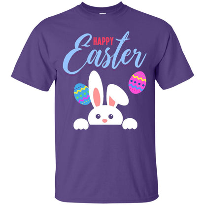 Emoji Bunny Egg Happy Easter Shirt Purple