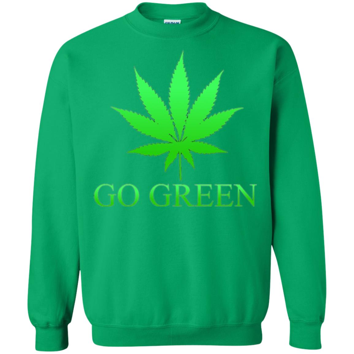Go Green Weed T Shirt Marijuana Leaf Irish Green