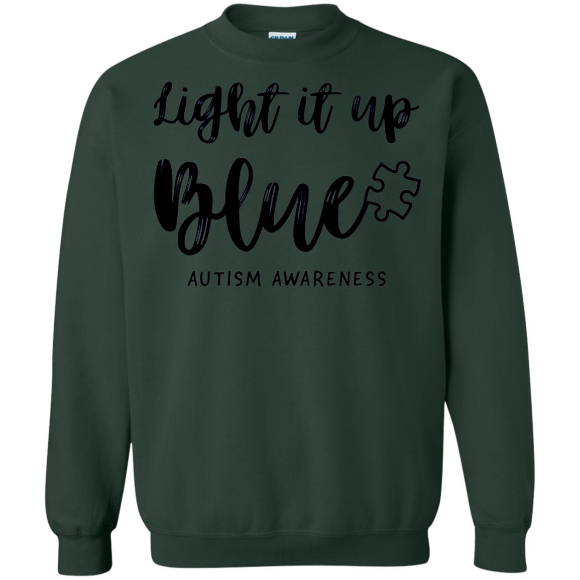 Autism Awareness Shirts Light It Up Blue Forest Green