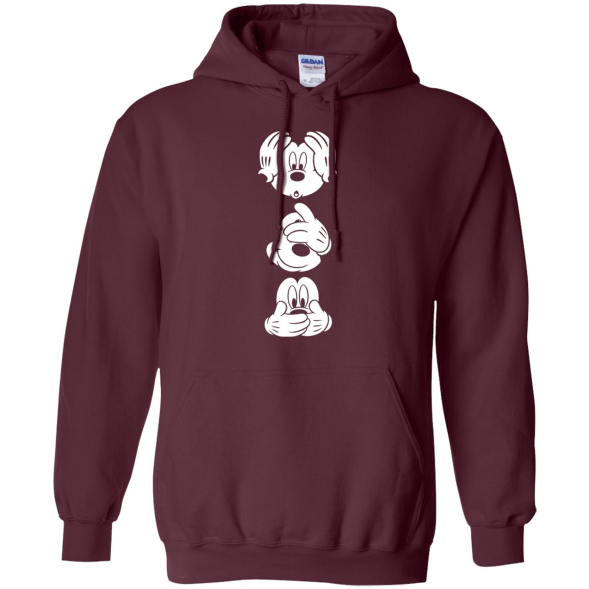 Cartoon T-shirt Disney Mickey Mouses Graphic Maroon
