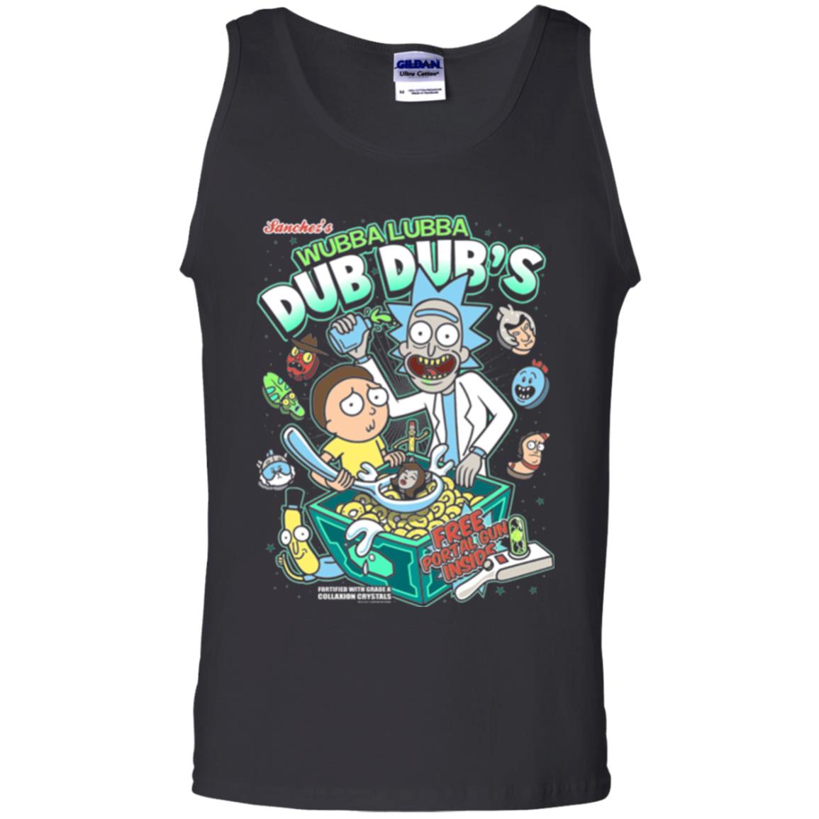 Movie T-shirt Wubba Luba Dub Dub_s Cereal Black