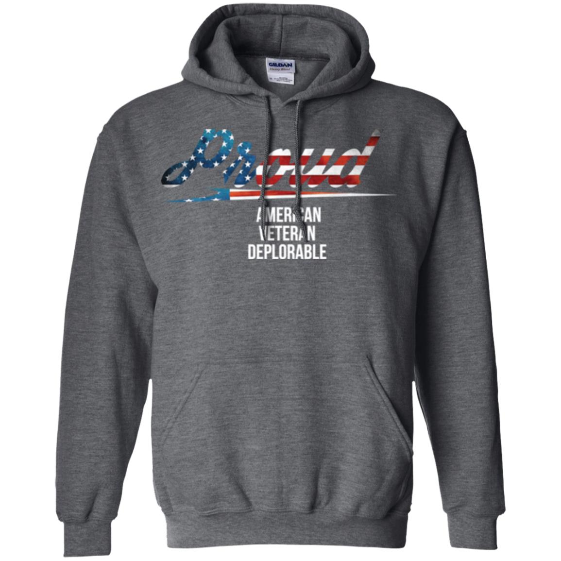 Veteran T-shirt Proud American Veteran Deplorable Dark Heather
