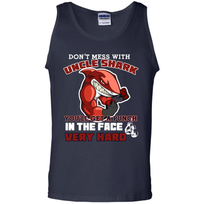Don't Mess With Uncle Shark You'll Get A Punch In The Face Very Hard Family Shark Shirt Navy