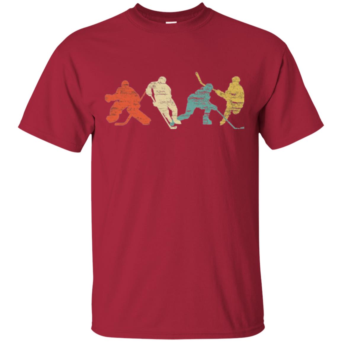 Classic Vintage Style Ice Hockey T-shirt Cardinal
