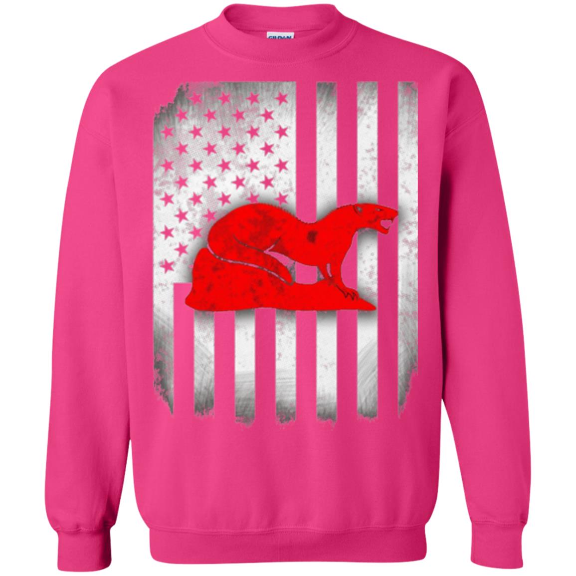 Mongoose Flag Of United States T-shirt Heliconia