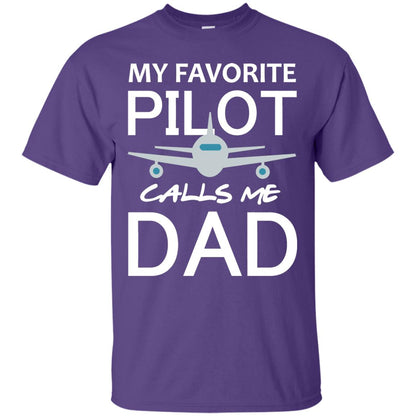 My Favorite Pilot Calls Me Dad Shirt For Daddy Purple