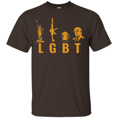 Liberty Guns Beer Trump Support Lgbt Shirt Dark Chocolate