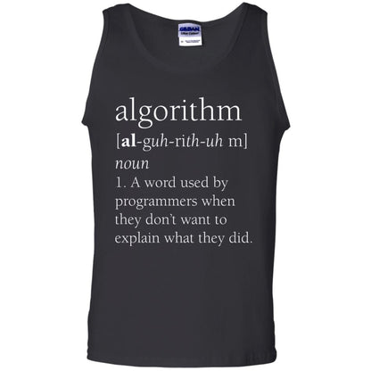 Funny Computer Programmer Algorithm Definition Gift T-shirt Black