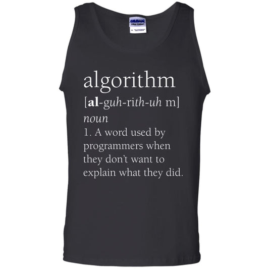 Funny Computer Programmer Algorithm Definition Gift T-shirt Black