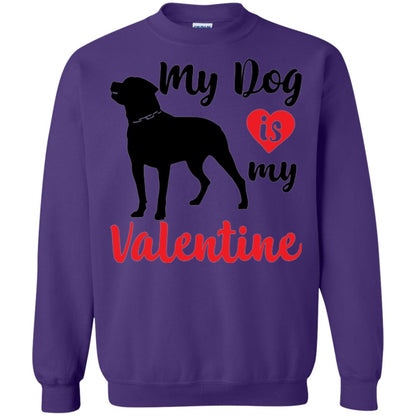 Dog Lover T-shirt My Dog Is My Valentine Purple