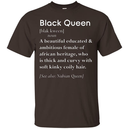 Nubian Queen T-shirt Black Queen Definition Dark Chocolate