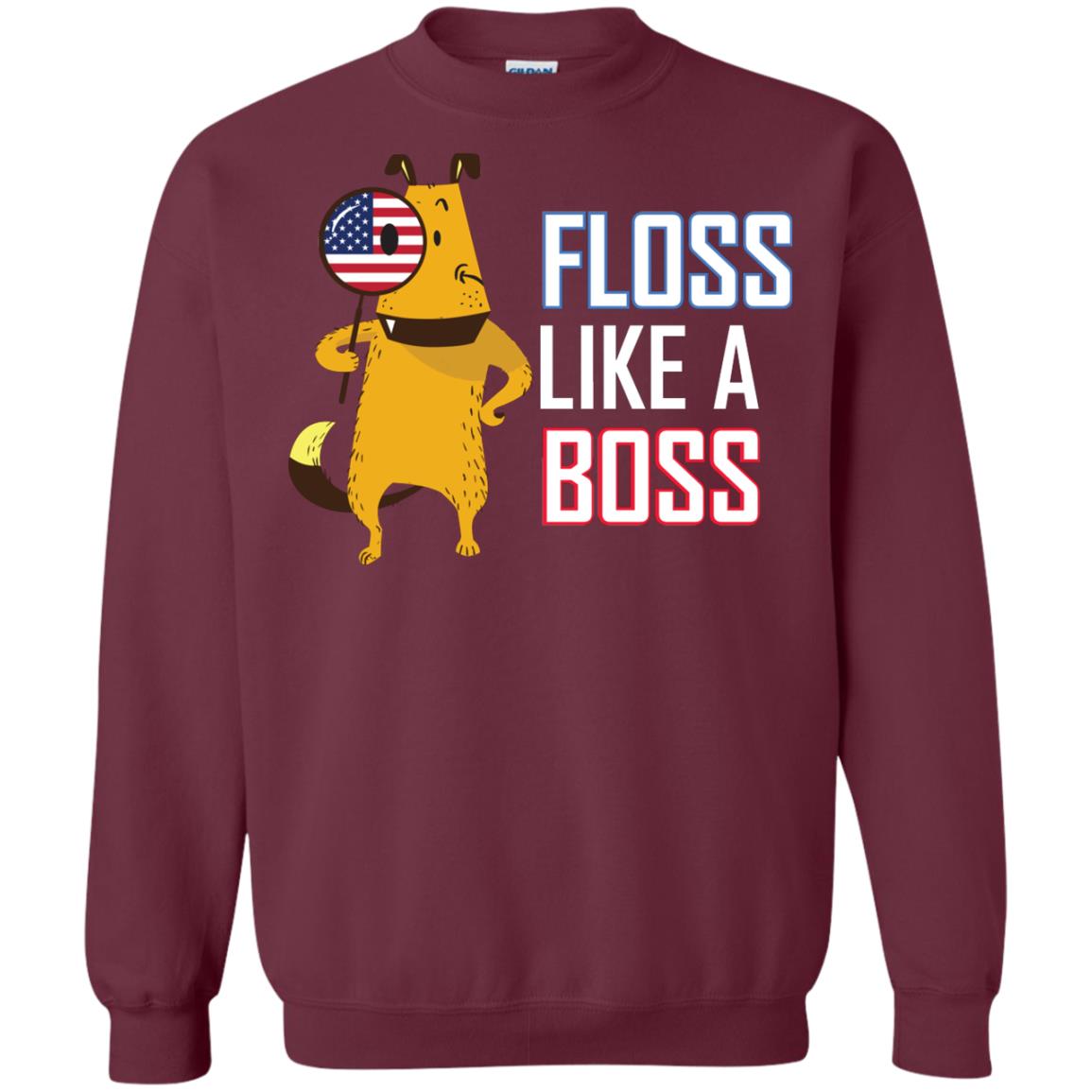Floss Like A Boss Dog Shirt Maroon