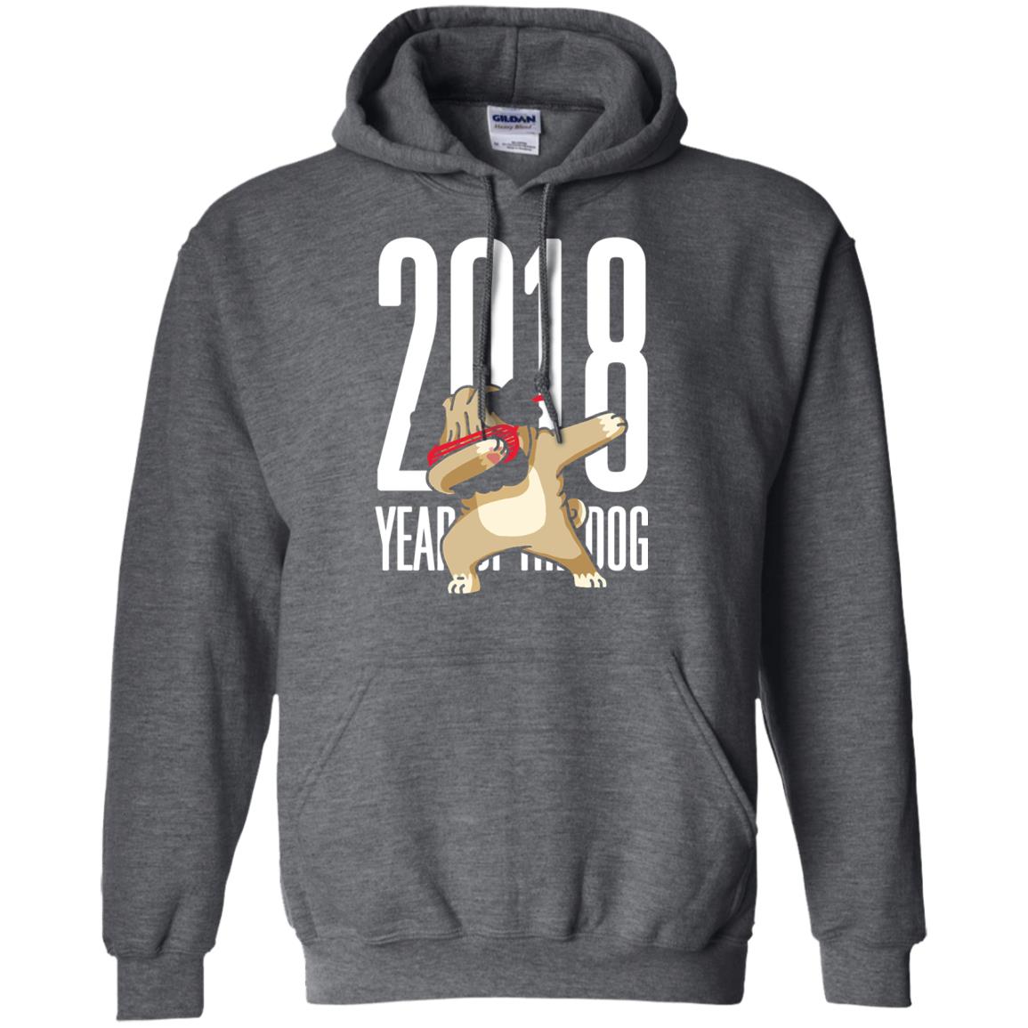 Dog Lover T-shirt 2018 Year Of The Dog Dark Heather