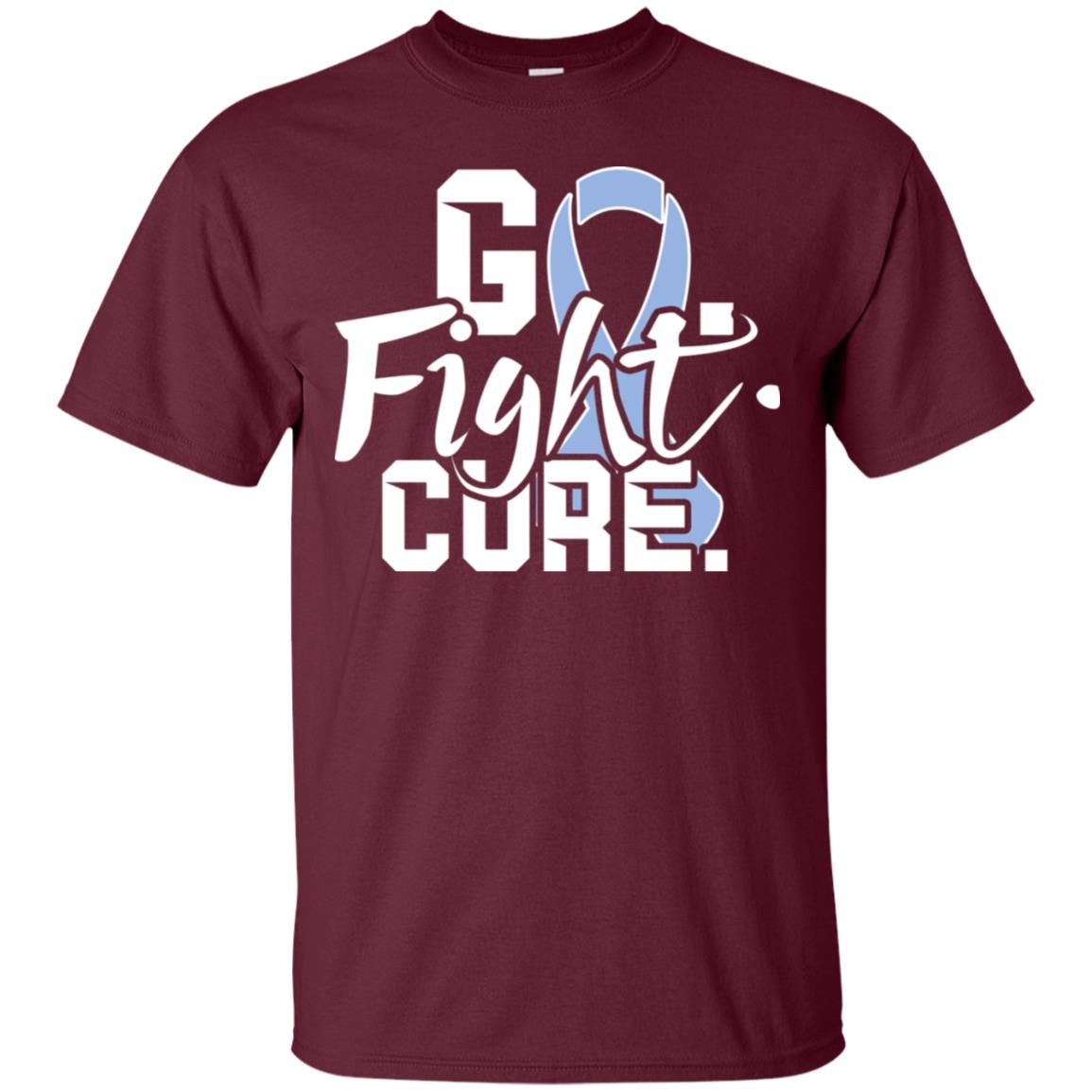 Stomach Cancer Go Fight Cure Periwinkle Ribbon Shirt Maroon
