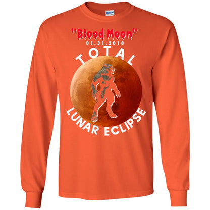 Best Total Lunar Eclipse Shirt 2018 - Blood Moon Werewolf T-shirt Orange