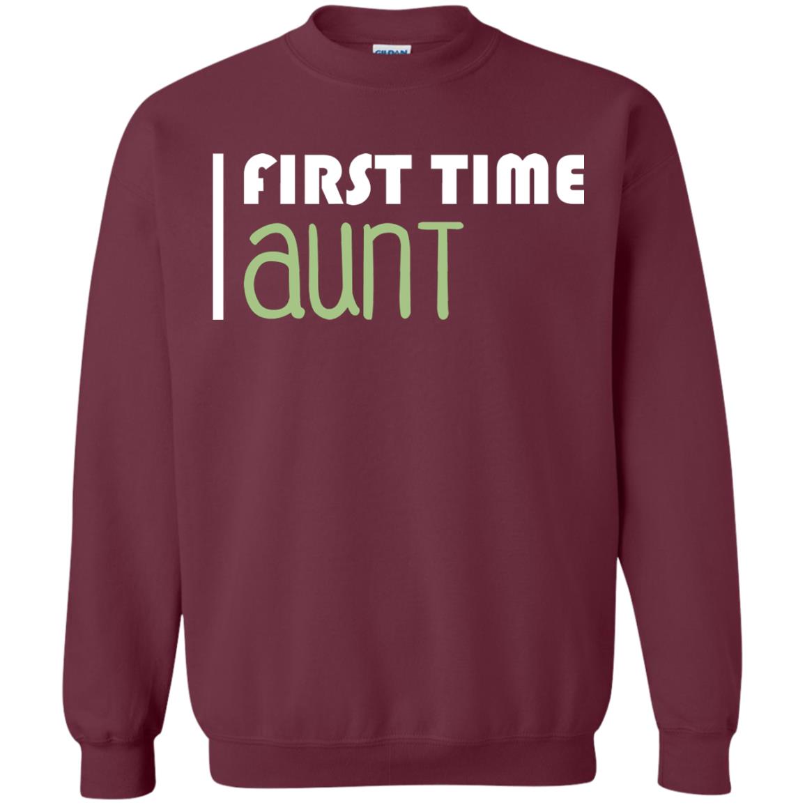 First Time Aunt New Auntie Shirt Maroon