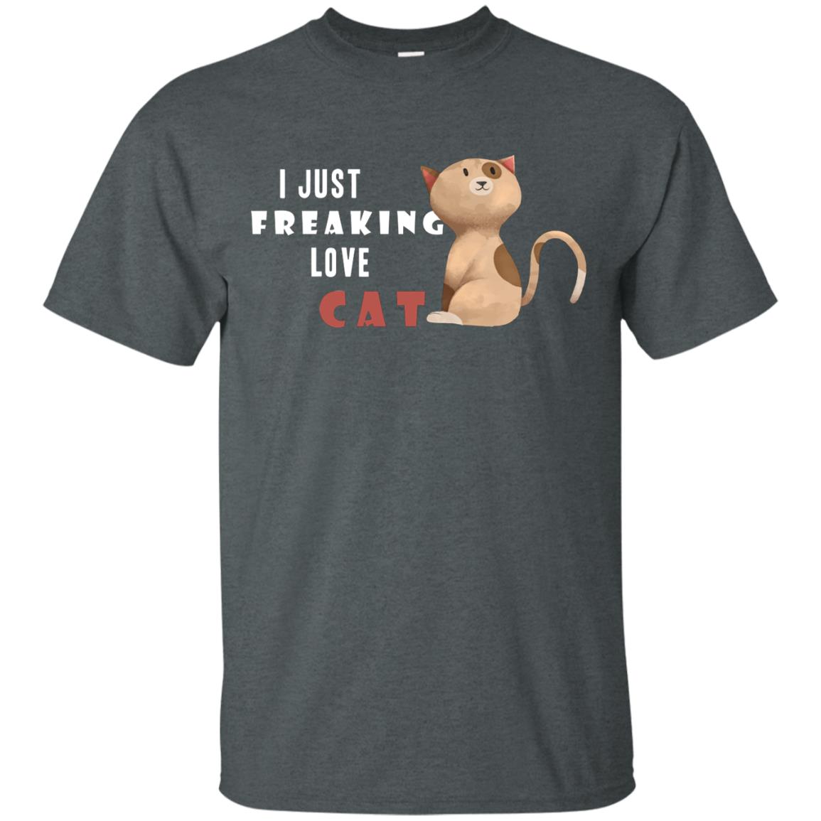 I Just Freaking Love Cat Shirt Dark Heather