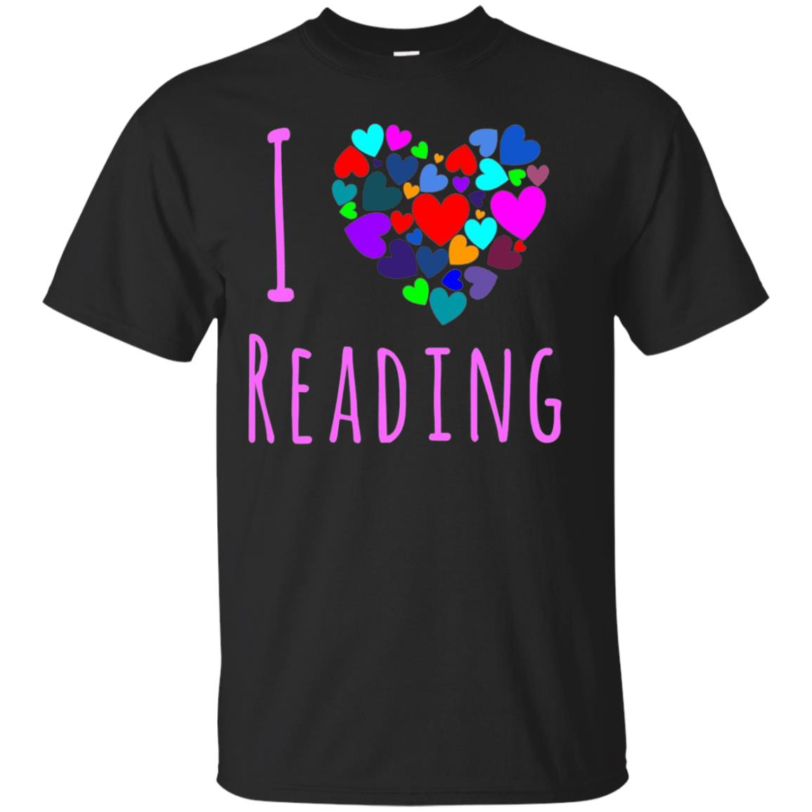 I Love Reading Club Heart Love Books Gift Shirt For Bookworm Black