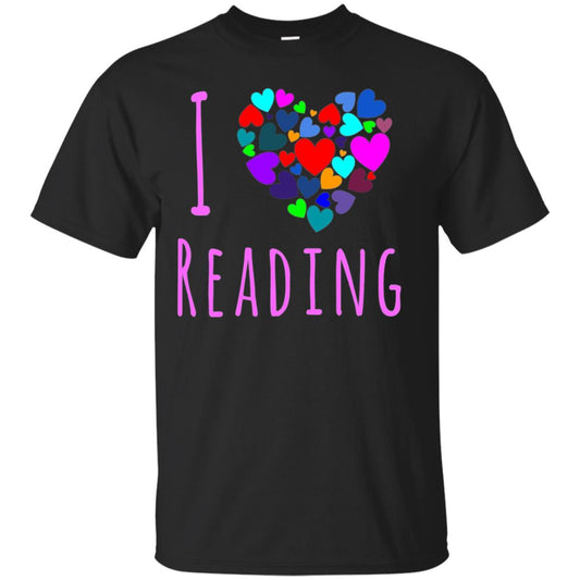 I Love Reading Club Heart Love Books Gift Shirt For Bookworm Black