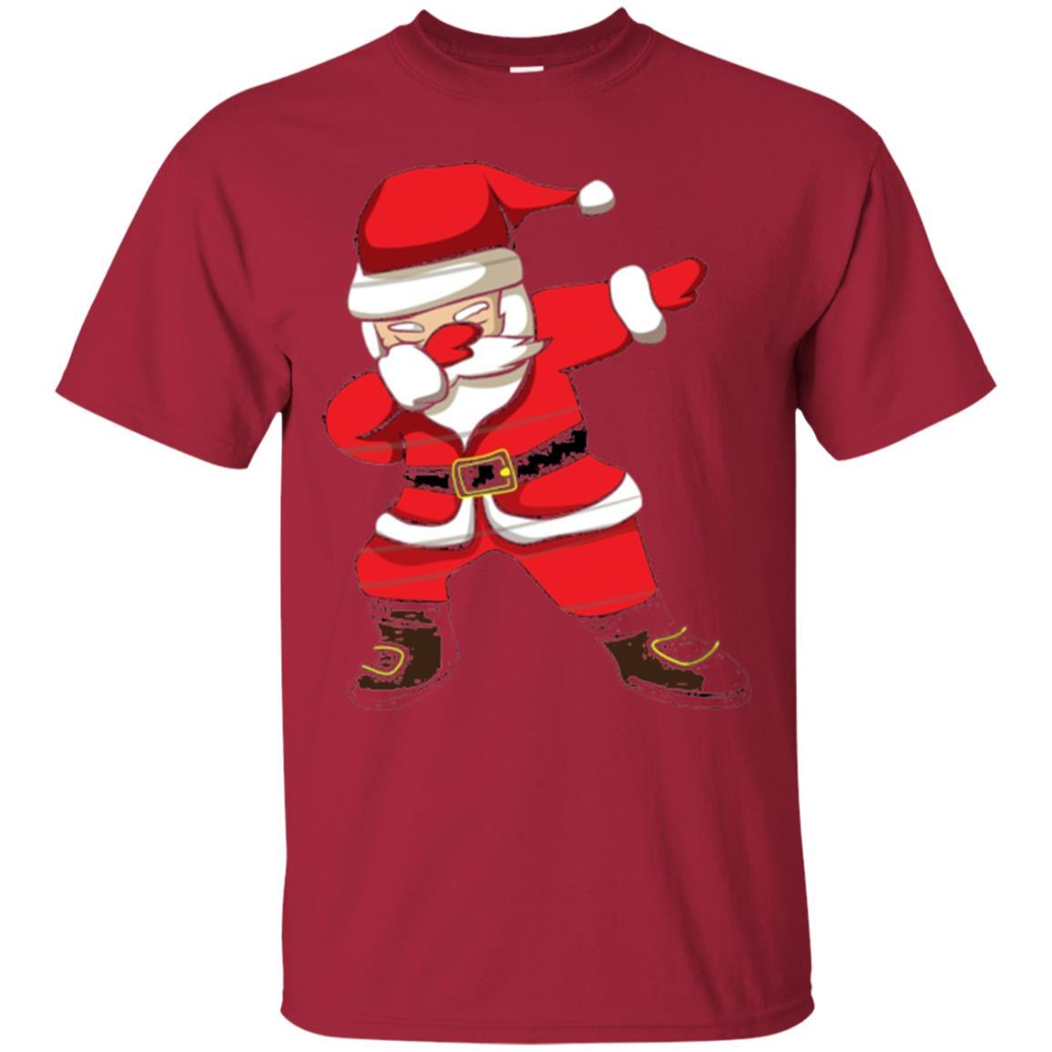 Christmas T-shirt Dabbing Santa Christmas T-shirt Cardinal