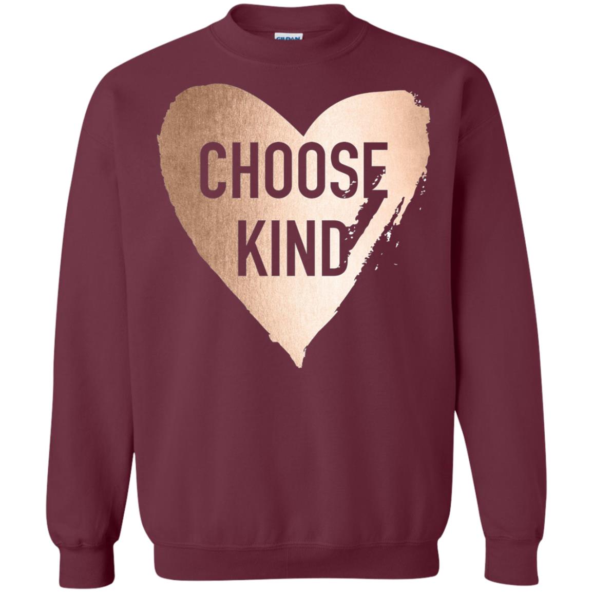 Choose Kind Anti Bullying Rose Gold T-shirt Maroon