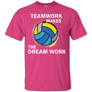 Volleyball T-shirt TeamWork Makes The Dream Work