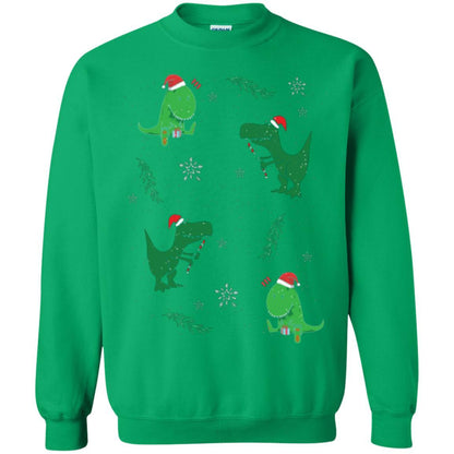 Funny Christmas T-shirt Merry Christmas Dinosaur Irish Green