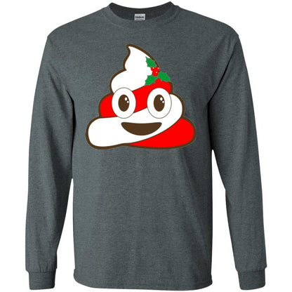 Funny Christmas T-shirt Poop Emojis Christmas Dark Heather