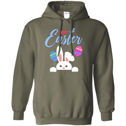 Emoji Bunny Egg Happy Easter Shirt Military Green