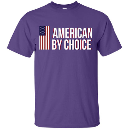 Flag Of American By Choice T-shirt Purple