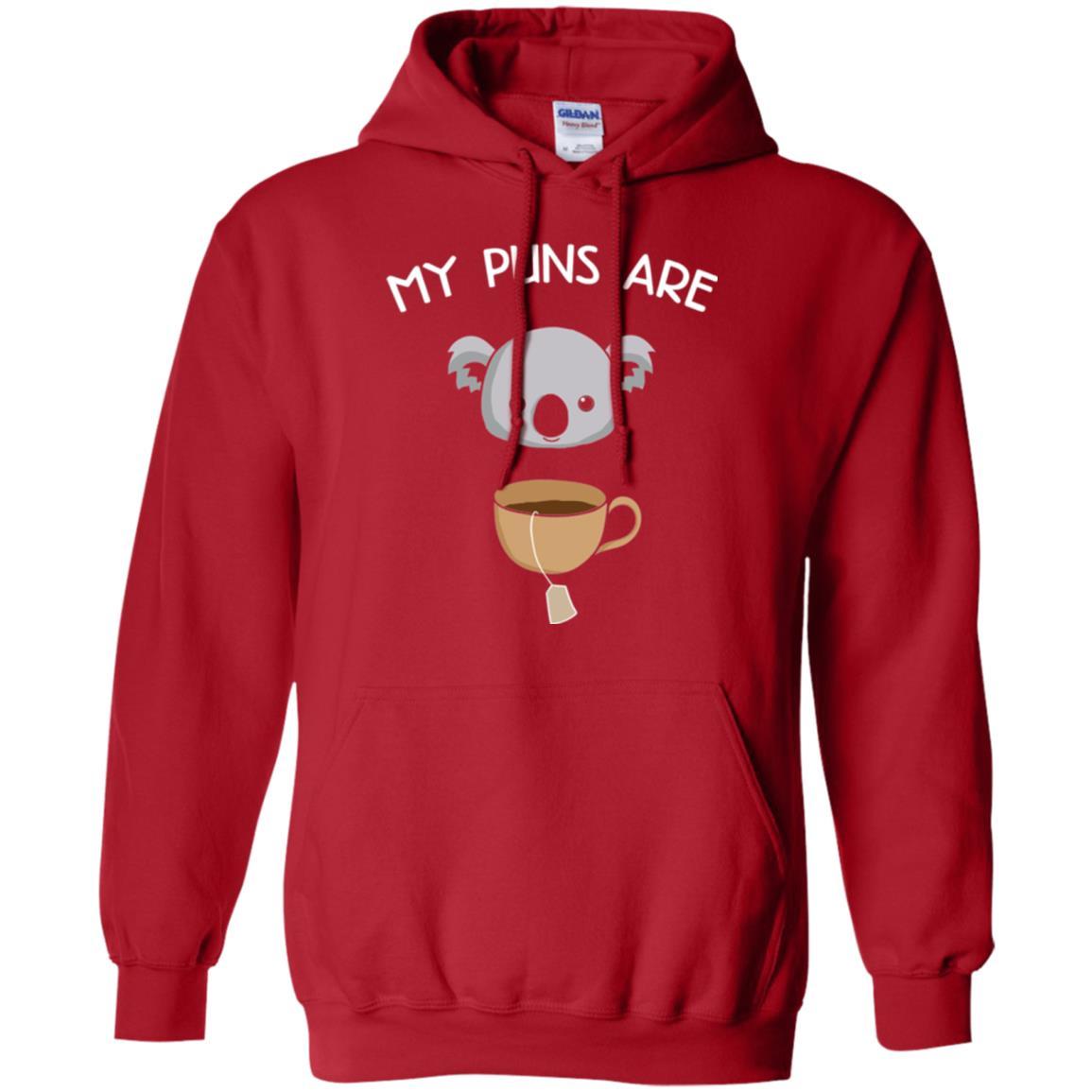 Animal Puns T-shirt My Puns Are Koala Tea Red