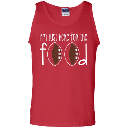 Football Lover T-shirt I_m Just Here For The Food Red