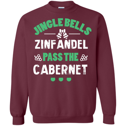 Christmas T-Shirt Jingle Bells Zinfandel Pass The Cabernet Maroon