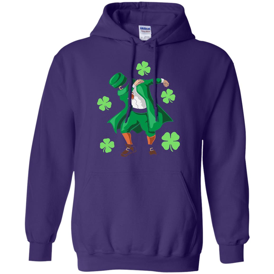 Funny Dabbing Leprechaun St. Patricks Day T-shirt Purple