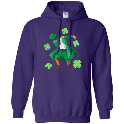 Funny Dabbing Leprechaun St. Patricks Day T-shirt Purple