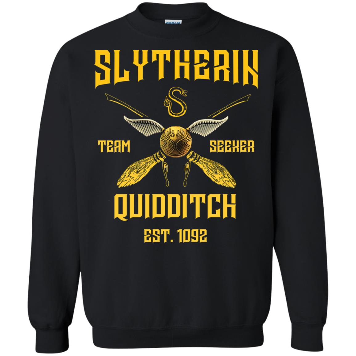 Slytherin Quiddith Team Seeker Est 1092 Harry Potter Shirt Black