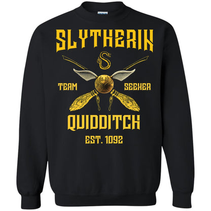 Slytherin Quiddith Team Seeker Est 1092 Harry Potter Shirt Black